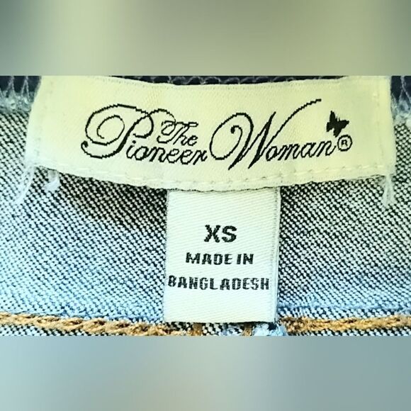 PIONEER WOMAN JEANS CROPPED DENIM Pull-On  Medium Wash XS - Picture 6 of 8